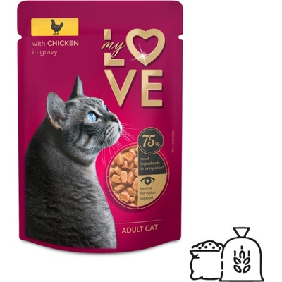 My Love pre mačky s kuracím mäsom v jemnej omáčke 85 g