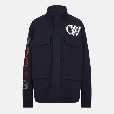 OFF WHITE Яке OFF WHITE Men's Quilted Short Puffer Jacket - Multi