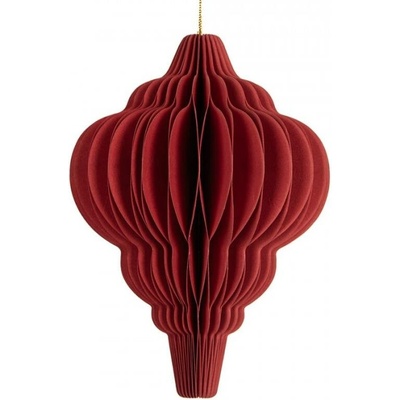 Červená vánoční ozdoba z papíru Harmonic V 10 cm