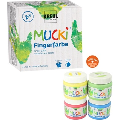 Prstové barvy MUCKI 4 x 150 ml