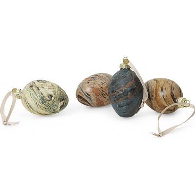 ferm LIVING Dekoratívne vajíčka Marble Easter Eggs - set 4 ks