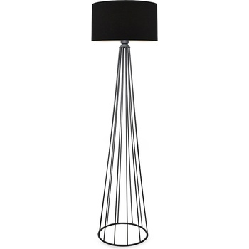 TopMebel Метална/текстилна лампа Faraday TopMebel в черен цвят 38x21x155cm