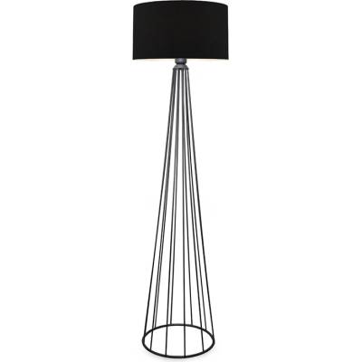 TopMebel Faraday метална/текстилна подова лампа в черен цвят 38x21x155см