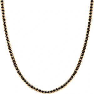 SAVICKI Тенис колие, злато 585, черни диаманти, 4, 380К, 42 см