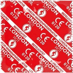 LONDON Red - червени презервативи (1 бр. )