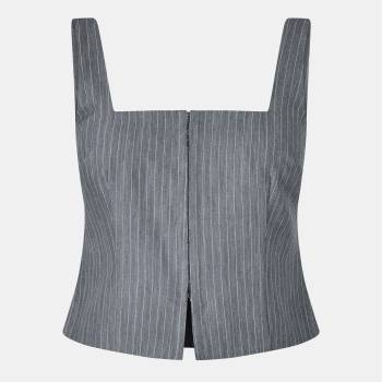 Jack Wills Women's Pinstripe Corset Top - FlkStone Pins