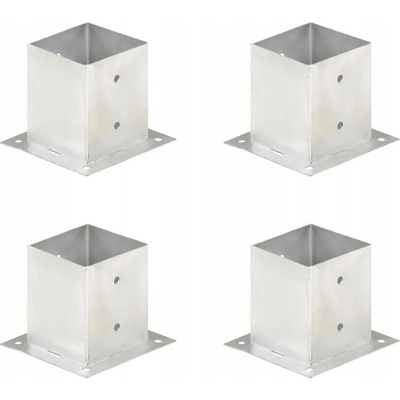 Greatstore Patka na sloupek 4 ks pozinkovaný kov 121 mm