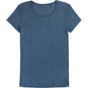 Joha Дамско мериносово термобельо Joha Women's Blouse Short Sleeves Merino base layer - Blue Melange (115-2730-0113)