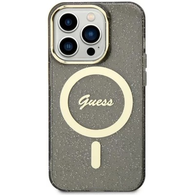 GUESS GUHMN61HCMCGK iPhone 11 / Xr 6.1" черен твърд калъф със златен брокат MagSafe (GUHMN61HCMCGK)