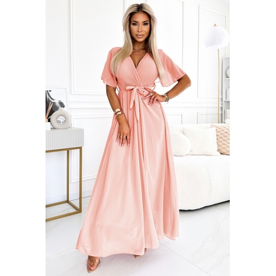 Numoco Дълга рокля с плисиран деколте и връзване numoco | Cherven | ЖЕНИ | ЕДИН РАЗМЕР