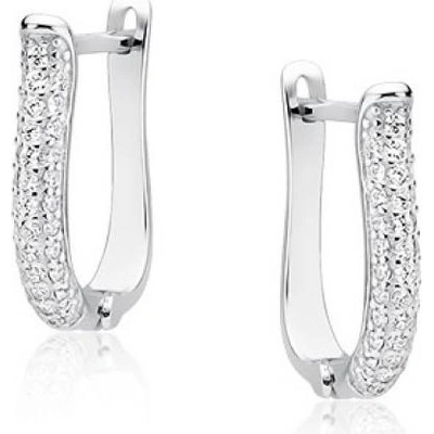 Lafira stříbrné náušnice Slim Crystal Z1553