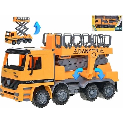 Mikro Trading Auto nákladní 33cm na setrvačník se zdvižnou plošinou v krabičce 1:10