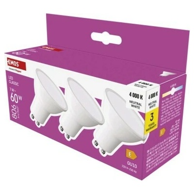 EMOS LED žárovka Classic MR16 GU10 7 W 60 W 806 lm