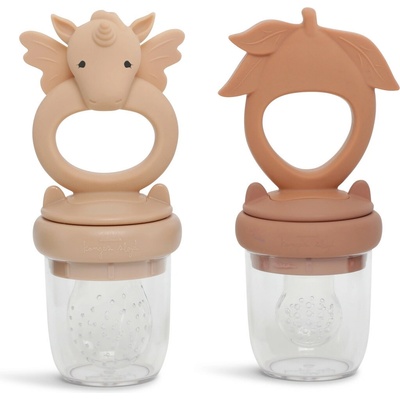 Cumlík na kŕmenie Unicorn Rose sand/brown clay Konges Slojd