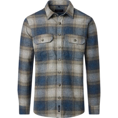 Casa Moda casual fit pánska károvaná overshirt košel'a modrá