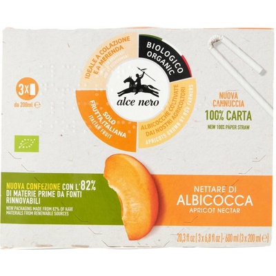 Alce Nero Bio Marhuľový nektár 3 x 200 ml