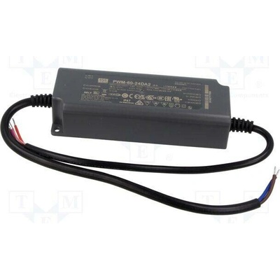 MEAN WELL PWM-60-24DA2 Napájecí zdroj: spínaný; pro LED pásky; DALI 2; 60W; 24VDC; 2,5A