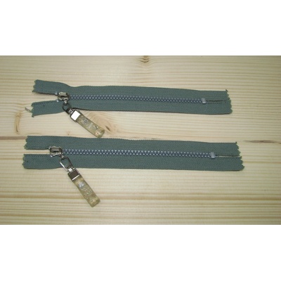 Kostenný zips zelený 3mm nedeliteľný 14cm