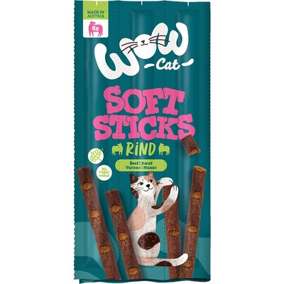 WOW Cat Soft Sticks hovädzie 36 x 5 g