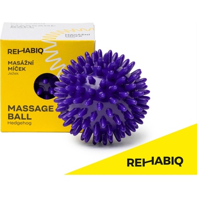 Rehabiq Masážna loptička ježko, 7 cm, fialová