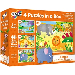 Galt Детски пъзели 4 в 1 Galt - Джунгла (1005071) - baby