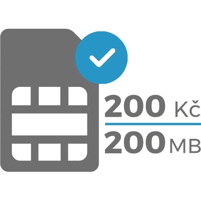 Secutek Aktivovaná SIM karta (200,-Kč / 200 MB)