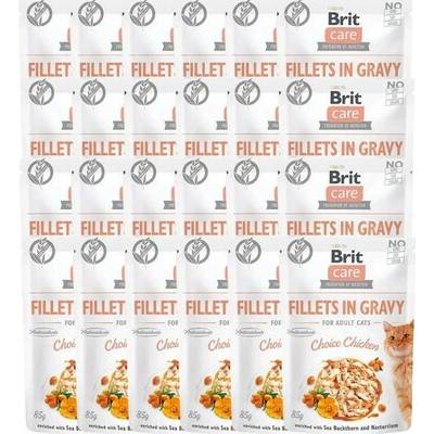 Brit Care Cat Kuracie filety v omáčke 24 x 85 g