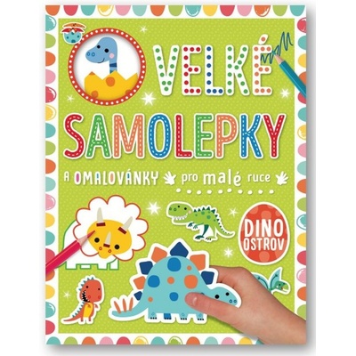 Veľké samolepky a maľovanky pre malé ruky Dino ostrov