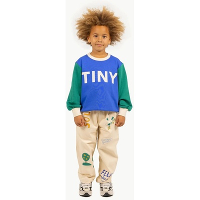 Tinycottons Детски памучен суичър Tinycottons COLOR BLOCK SWEATSHIRT (SS25.161)