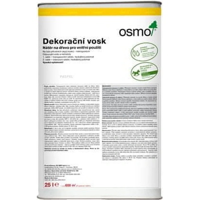 Osmo 3166 Dekorační vosk transparentní 25 l Ořech