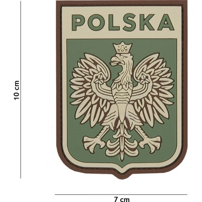 Gumová nášivka 101 Inc znak Polsko - multicam