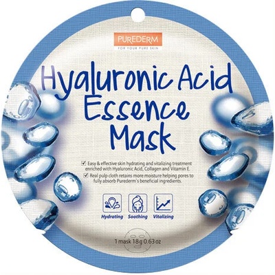 Purederm Корейска козметика хидратираща шийт маска за лице с колаген, хиалурон и витамин Е 18g (293322-22)