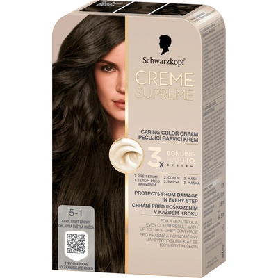 Schwarzkopf Creme Supreme 5-1 Chladná světlá hnědá