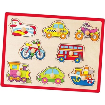 Image 1 of Viga Toys Плосък пъзел Viga - Транспортни средства (50016)