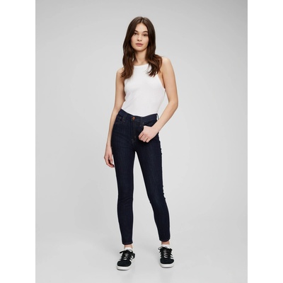 GAP Džíny skinny high rise Tmavě modrá