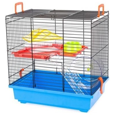 Interzoo klec TEDDY 1 color s plastovou výbavou 36 x 24 x 36,5 cm
