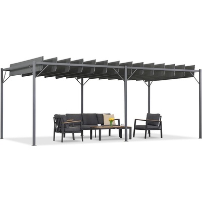 Garden Point terasová pergola Malaga 3x6 m Antracitová