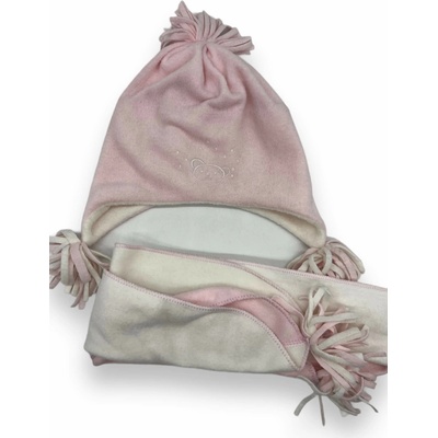 Ydi Dívčí růžová zimní čepice s nákrčníkem Růžová