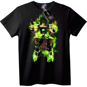 NOONEBRAND Тениска Зелена енергия Аниме - 2XL, Black
