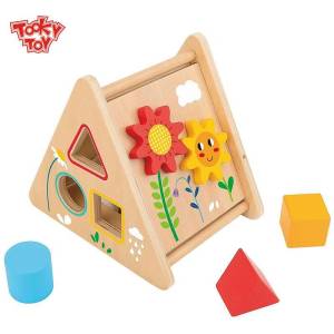 Tooky Toy Триъгълен дървен сортер Tooky Toy (110172)
