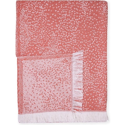 Euromant Červený pléd s podielom bavlny Dotty Diamond 140x180
