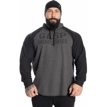 Gasp LONG SLEEVE THERMAL HOODIE GRAPHITE MELANGE mikina grafitově šedá