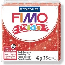 Fimo Staedtler kids červená se třpytkami 42 g