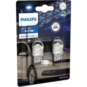 Philips Крушка, LED, мигач PHILIPS W21W, 12V, 2, 2W, 6000K, 190lm, 2 бр
