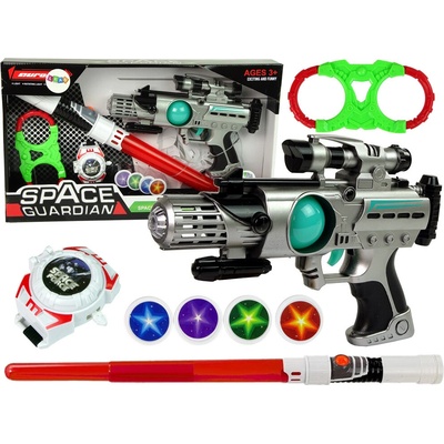 LEANToys Sada Space Warrior se světelným mečem