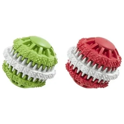 Ferplast PA 6584 Rubber Ball for teeth - Дентална играчка за дъвчене за кучета, 8 см. /червена, зелена/ 1 брой