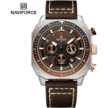 Naviforce Часовници naviforce sq-38605 - Кафяво / Сребристо kp38605 (sq-38605)