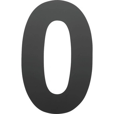 Domové číslo "0" čierne 15 cm