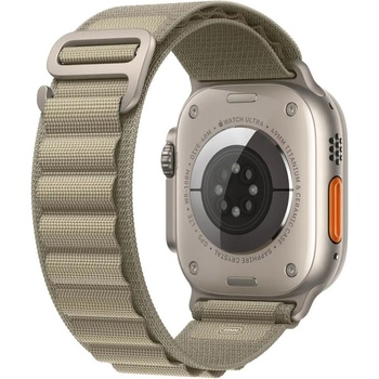 Apple Watch Ultra 2 49 mm titánové puzdro s olivovým alpským ťahom S MREX3CS/A