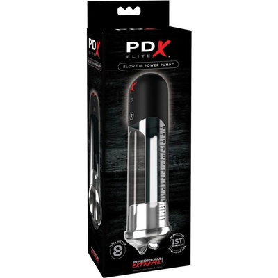 PDX Blowjob - automatická pumpa na penis s perami čierna